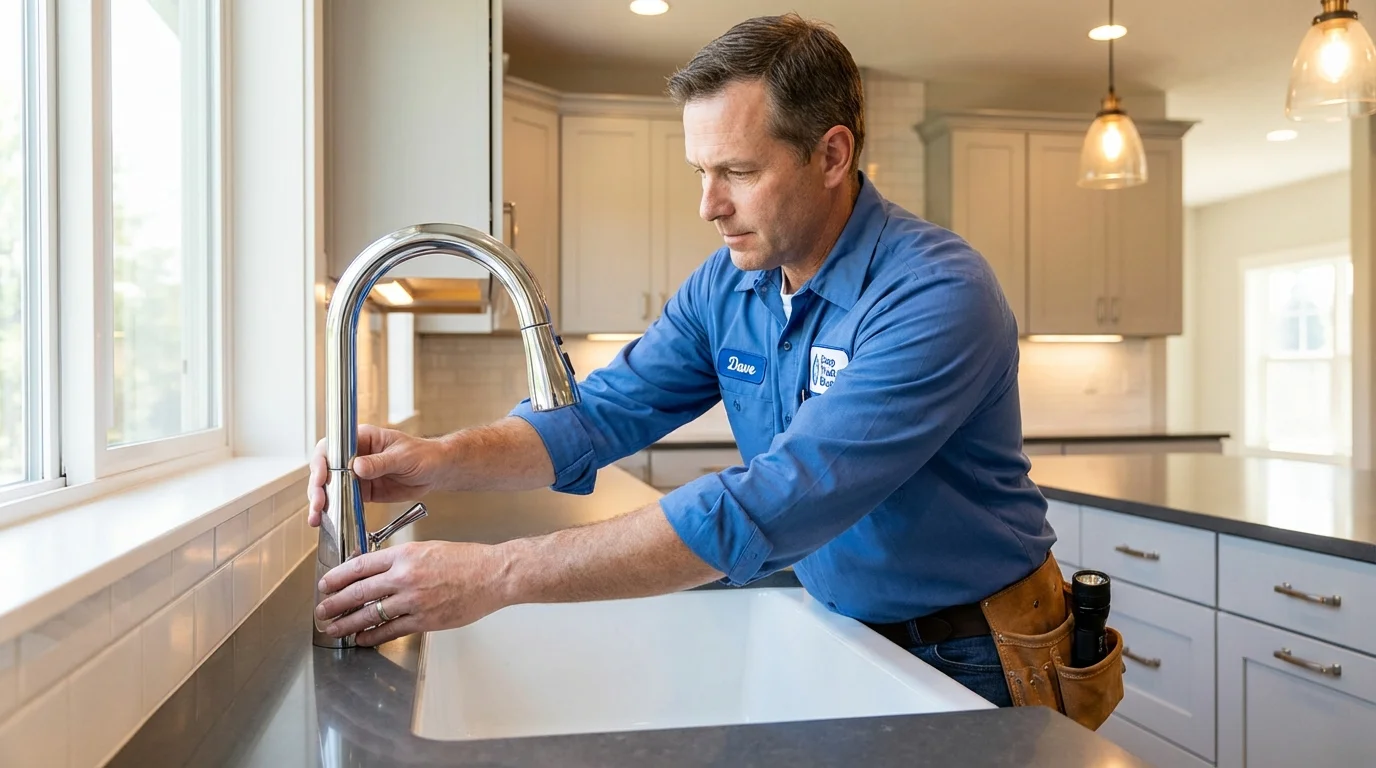 Kitchen faucet installation by Johns Plumbing LLC in King William